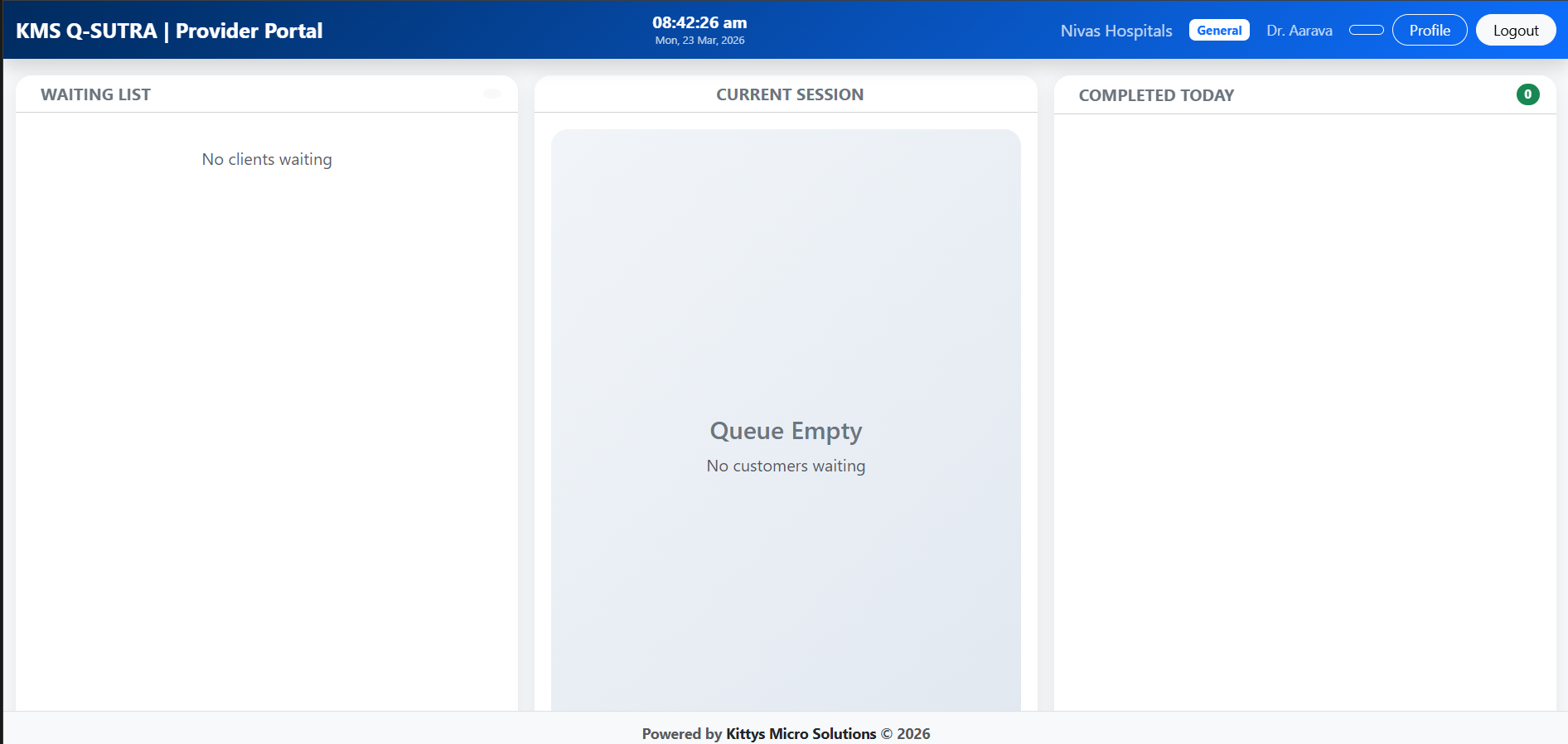 Provider Dashboard